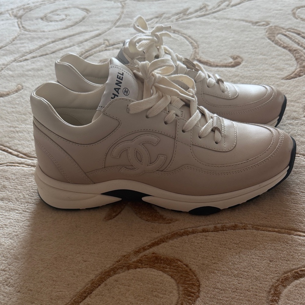 Chanel Women's Off-White Sneakers